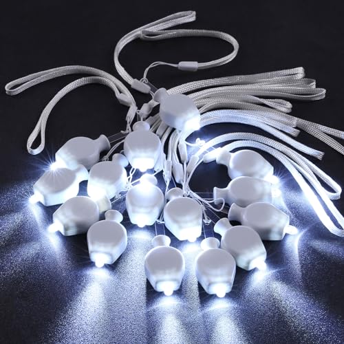 Encham 15 Stück LED Ballonlichter Mini LED Weiß Beleuchtung Ballon Lichter mit Seil für Papierlaterne Luftballons Dekoration für Weihnachten Hochzeit Party von Encham