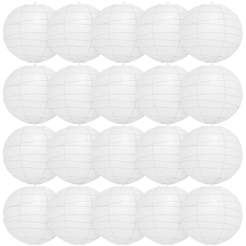 Encham 20 Stück Papierlaternen Weiß 15CM Groß Lampions Rund Lampenschirme für Feiertagen Hochzeiten Halloween Weihnachten Party Geburtstage Gartenparty Babyparty Deko Innen und Außen Party deko weiß Encham 20 Stück Papierlaternen Weiß 15CM Groß Lampions Rund Lampenschirme für Feiertagen Hochzeiten Halloween Weihnachten Party Geburtstage Gartenparty Babyparty Deko Innen und Außen Party deko weiß von Encham
