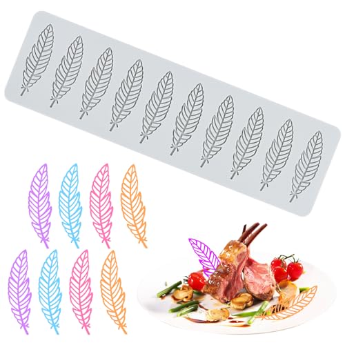 10 Löcher Feder Silikonform, 3D Fondant Silikonform Kuchen Deko Form, Mould Dekorieren DIY Werkzeug, für Backen, Harz, Zucker Handwerk Kuchen Dekoration 10 Löcher Feder Silikonform, 3D Fondant Silikonform Kuchen Deko Form, Mould Dekorieren DIY Werkzeug, für Backen, Harz, Zucker Handwerk Kuchen Dekoration von Encuryna