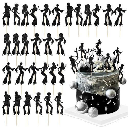 36 Stück Disco Tortendeko, 70er 80er Disco Tanzen Cupcake Topper für Disco Ball Musik Theme Party Geburtstagsfeier Hochzeitsfeier Dekorationen 36 Stück Disco Tortendeko, 70er 80er Disco Tanzen Cupcake Topper für Disco Ball Musik Theme Party Geburtstagsfeier Hochzeitsfeier Dekorationen von Encuryna
