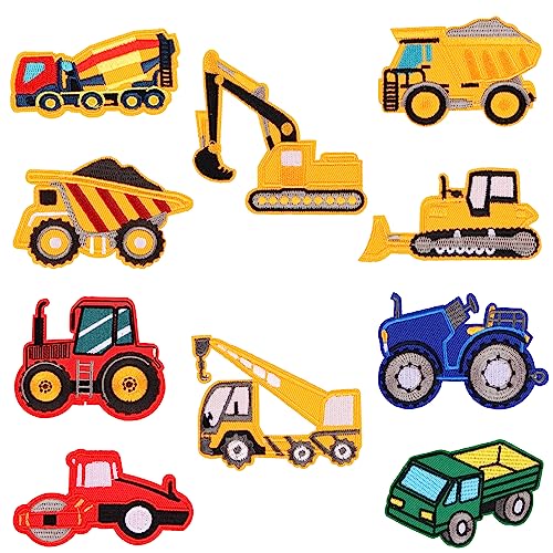 10 Stück Flicken zum Aufbügeln Kinder, Bügelflicken für Kinder Baufahrzeug Patch, Bestickte Applikation zum Aufnähen/Aufbügeln, Bügelbilder Aufbügelflicken für Kleidung Jacken, T-Shirt, Jeans 10 Stück Flicken zum Aufbügeln Kinder, Bügelflicken für Kinder Baufahrzeug Patch, Bestickte Applikation zum Aufnähen/Aufbügeln, Bügelbilder Aufbügelflicken für Kleidung Jacken, T-Shirt, Jeans von Encuryna