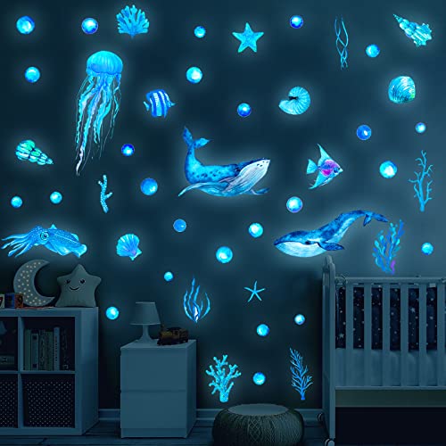 Ozean Meerestiere Leuchtender Wandaufkleber, Meerestiere Leuchtaufkleber Wandtattoo für Kinderzimmer Mädchen Jungen Schlafzimmer Babyzimmer Deko, Leuchtsticker Unterwasserwelt Wandsticker Dekoration Ozean Meerestiere Leuchtender Wandaufkleber, Meerestiere Leuchtaufkleber Wandtattoo für Kinderzimmer Mädchen Jungen Schlafzimmer Babyzimmer Deko, Leuchtsticker Unterwasserwelt Wandsticker Dekoration von Encuryna