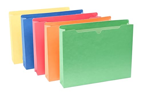 Enday 5,1 cm große Aktenhüllen (25 Stück) – verschiedene Farben, erweiterbare Aktenordner, gerader Schnitt, Briefgröße von Enday