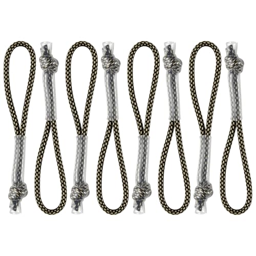 Endoto 8PCS Reißverschluss-Zugseile Ersatz für Nike Elite Rucksack Zipper Pulls Tab Extender, Reißverschlusszugband Anhänger Band für Gepäck, Jacken, Hosen, Koffer, Mäntel (Gelb&Schwarz) von Endoto