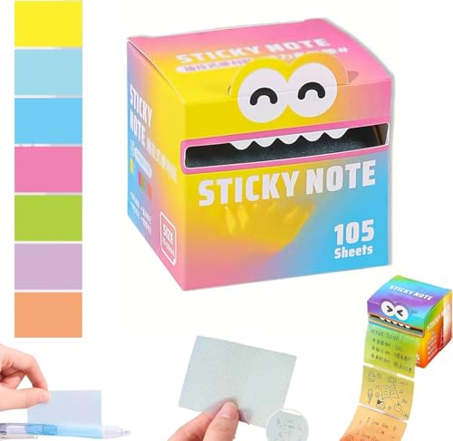 Haftnotizen mit niedlichem Monster-Muster, lustige Pastelltier-Post-It-Notizen, selbstklebende Cartoon-Notizblöcke und Notizblöcke, Schreibwaren, kleine To-Do-Liste, Büro-Schul-Tab-Zubehör (#04) von Endyniner