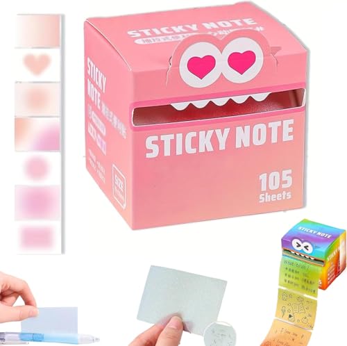 Haftnotizen mit niedlichem Monster-Muster, lustige Pastelltier-Post-It-Notizen, selbstklebende Cartoon-Notizblöcke und Notizblöcke, Schreibwaren, kleine To-Do-Liste, Büro-Schul-Tab-Zubehör (#08) von Endyniner