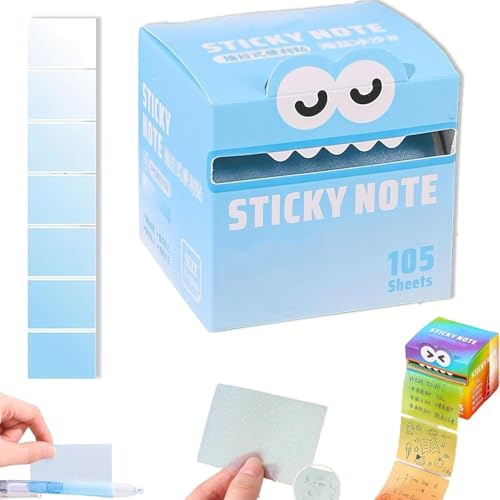 Haftnotizen mit niedlichem Monster-Muster, lustige Pastelltier-Post-It-Notizen, selbstklebende Cartoon-Notizblöcke und Notizblöcke, Schreibwaren, kleine To-Do-Liste, Büro-Schul-Tab-Zubehör (#09) von Endyniner