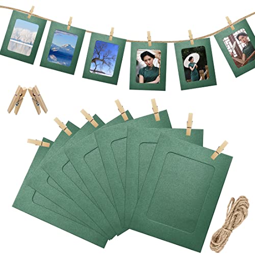 Enenes Fotorahmen 4x6 INCH Kraftpapier Bilderrahmen 20 PCS DIY Karton Fotorahmen mit Holz Clips und Jute Twine Enenes Fotorahmen 4x6 INCH Kraftpapier Bilderrahmen 20 PCS DIY Karton Fotorahmen mit Holz Clips und Jute Twine von Enenes