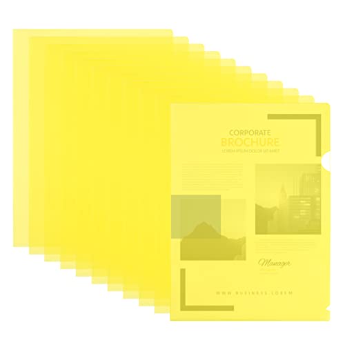 Enenes Plastikordner 30PCS A4 Cut Flush Folders Geldbörsen Clear Plastic Folder Cover für Dateispeicherpapier Organisation von Enenes
