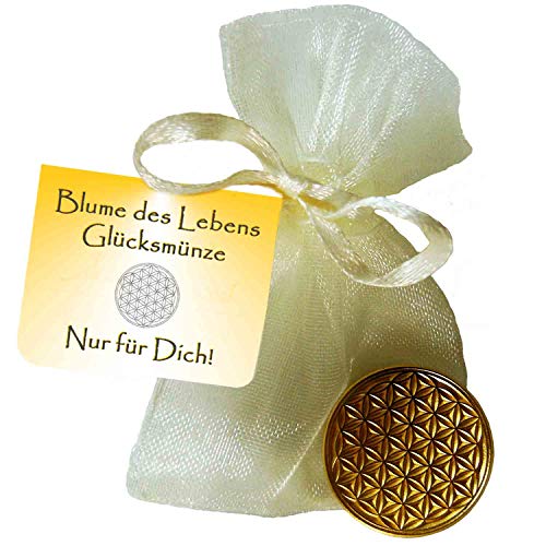 EnerChrom Blume des Lebens Glücksmünze Nur für Dich - 1 Stück Farbe Gold - Glücksbringer Lebensblume Talisman Münze EnerChrom Blume des Lebens Glücksmünze Nur für Dich - 1 Stück Farbe Gold - Glücksbringer Lebensblume Talisman Münze von EnerChrom