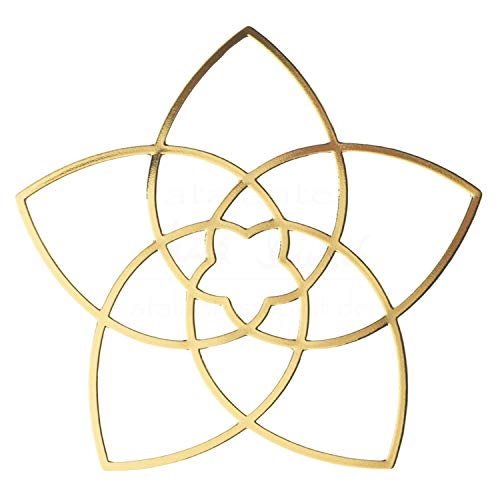 EnerChrom Venusblume Aufkleber Metall 3cm, 1 Stück - Farbe Gold - Sticker glänzend verchromt - selbstklebend, ohne sichtbare Folie EnerChrom Venusblume Aufkleber Metall 3cm, 1 Stück - Farbe Gold - Sticker glänzend verchromt - selbstklebend, ohne sichtbare Folie von EnerChrom