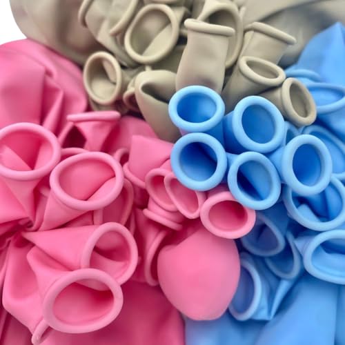 Gender Reveal Organische Girlande Set 3m 70 Luftballons + Zubehör ABC Luftballons von Enexo