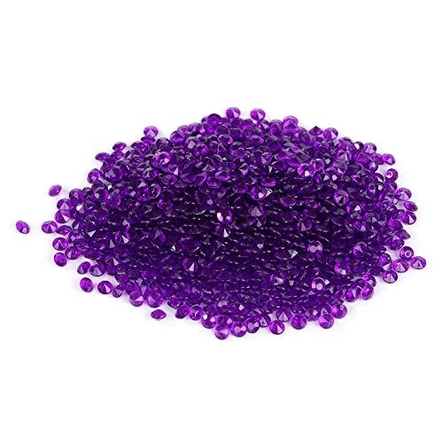Enforose Acryl-Diamanten, 2000 Stück, Künstliche Kristalle, Hochzeitsdekoration, Streu-Tisch, Kristall-Acryl, Unkraut-Konfetti, Party-Dekorationen(Lila) von Enforose
