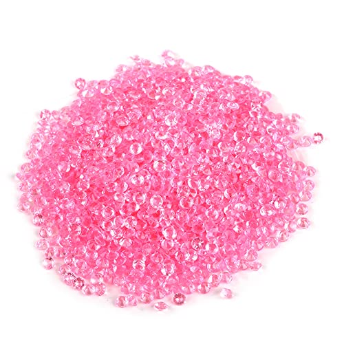 Enforose Acryl-Diamanten, 2000 Stück, Künstliche Kristalle, Hochzeitsdekoration, Streu-Tisch, Kristall-Acryl, Unkraut-Konfetti, Party-Dekorationen(Rosa) von Enforose