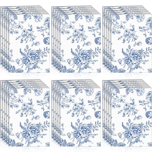 Engrowtic 30 Pack Pocket Notebook 3.15" x 4.92" Chinoiserie Mini Notebooks Bulk Vintage Aesthetic Small Notepads Tiny Lined Journals for Party, School, Office, Travel Gifts(Blue) von Engrowtic