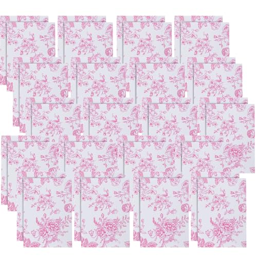 Engrowtic 30 Pack Pocket Notebook 3.15" x 4.92" Chinoiserie Mini Notebooks Bulk Vintage Aesthetic Small Notepads Tiny Lined Journals for Party, School, Office, Travel Gifts(Pink) von Engrowtic