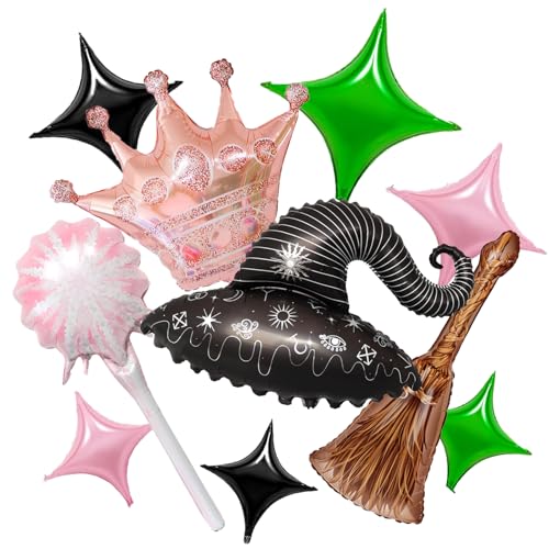Wicked Party Luftballons Grün Rosa Fee Hexe Ballon Wunderkerzen Besen Luftballons Zauberer Dekorationen Wicked Geburtstag Party Dekorationen Magische Themen-Dekor Hexe Motto Party Halloween Supplies Wicked Party Luftballons Grün Rosa Fee Hexe Ballon Wunderkerzen Besen Luftballons Zauberer Dekorationen Wicked Geburtstag Party Dekorationen Magische Themen-Dekor Hexe Motto Party Halloween Supplies von Enimapod