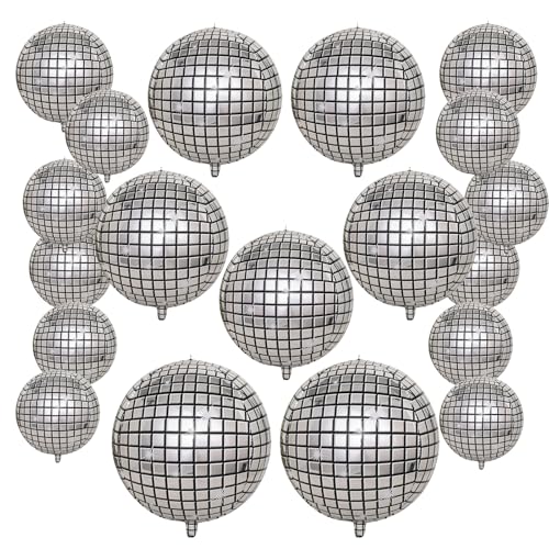 19 Pcs Deko Discokugel Disco Deko Discokugel Deko Geeignet für Disco-Party, Hochzeit, Geburtstagsfeier, Silvester-Dekoration(23 Zoll / 15 Zoll / 11 Zoll / 7 Zoll) von Eniyou