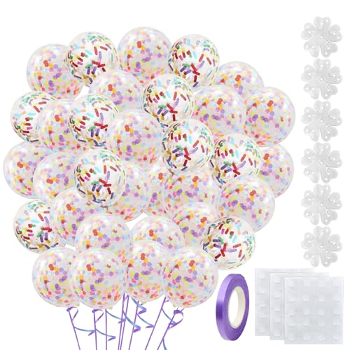 60 Pcs Konfetti Ballons Luftballons Konfetti 12 Zoll Luftballons Bunt Luftballons mit Konfetti mit 10M Band, 3 Blatt Klebepunkte, 6 Pflaumenblütenklammern, für Geburtstag Hochzeit Abschluss Jubiläen 60 Pcs Konfetti Ballons Luftballons Konfetti 12 Zoll Luftballons Bunt Luftballons mit Konfetti mit 10M Band, 3 Blatt Klebepunkte, 6 Pflaumenblütenklammern, für Geburtstag Hochzeit Abschluss Jubiläen von Eniyou
