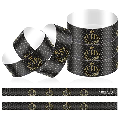 Eniyou 100 pcs Einlassbänder Festival Armbänder Bänder Einlassbändchen Party Bändchen Armbänder Papierarmbänder Vip Eintrittsbändchen Kontrollband Veranstaltungsbändchen Eintrittsbänder Bedruckt von Eniyou