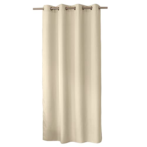ED ENJOY HOME Basic Dekorativer Vorhang, Polyester, Elfenbein, 140 x 240 cm von Enjoy Home