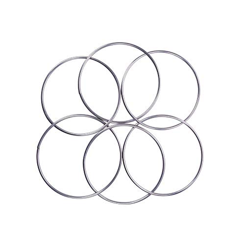 Enjoyer Chinesische Verbindungsringe Set mit 6 Metallringen, Magnetverschluss, 30,5 cm, professionelle Bühnenmagietrick, klassische Party-Show-Magie von Enjoyer