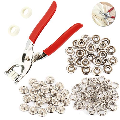 Enjoygoeu - 100 Stück Jersey Druckknöpfe - mit Zange - Metall Druckknöpfe - Nahtlose Druckknöpfe - Hohle Knöpfe - Feste Knöpfe - Werkzeuge zum Basteln und Kleidung Enjoygoeu - 100 Stück Jersey Druckknöpfe - mit Zange - Metall Druckknöpfe - Nahtlose Druckknöpfe - Hohle Knöpfe - Feste Knöpfe - Werkzeuge zum Basteln und Kleidung von Enjoygoeu