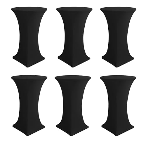 Enjoyidea Cocktailtischhussen, passend für Tische mit einem Durchmesser von 76,2 cm - 81,3 cm x 109,2 cm, Schwarz, 6 Stück Enjoyidea Cocktailtischhussen, passend für Tische mit einem Durchmesser von 76,2 cm - 81,3 cm x 109,2 cm, Schwarz, 6 Stück von Enjoyidea