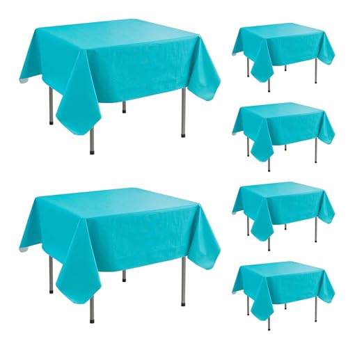 Enjoyidea Quadratische Vinyl-Tischdecke mit Flanell-Rückseite, 137 x 137 cm, wasserdicht, für den Außenbereich, Esstischdecken, Kunststoffbögen, abwischbar, auslaufsicher, Wachstuch für Picknick von Enjoyidea