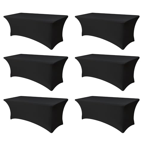 Enjoyidea Spandex-Tischdecke für rechteckige Tische mit einer Größe von 1,8 m, elastisch, 1,8 m, für Party, Verkaufsstand, Bankett, Buffet, Veranstaltung, Handwerk, Messe, 6 Stück Enjoyidea Spandex-Tischdecke für rechteckige Tische mit einer Größe von 1,8 m, elastisch, 1,8 m, für Party, Verkaufsstand, Bankett, Buffet, Veranstaltung, Handwerk, Messe, 6 Stück von Enjoyidea