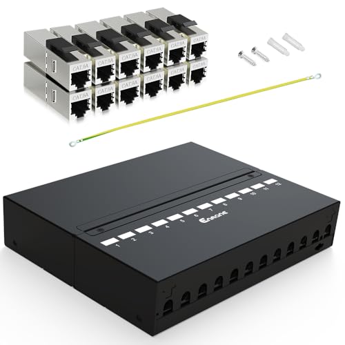 Enmane Patchpanel 12 Port Cat6a Keystone Patch Panel Netzwerk Patch Enmane Patchpanel 12 Port Cat6a Keystone Patch Panel Netzwerk Patch von Enmane