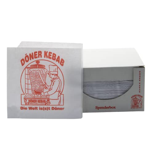 Enpack 16x16cm Dönertüten 2000 Stück in weiß - Döner Kebab Tüten aus Papier - Döner Papiertüten mit Aufdruck - Kebab Grill Döner Papier - Snacktaschen für Doener, Burger, Pita Taschen - Döner Tüten Enpack 16x16cm Dönertüten 2000 Stück in weiß - Döner Kebab Tüten aus Papier - Döner Papiertüten mit Aufdruck - Kebab Grill Döner Papier - Snacktaschen für Doener, Burger, Pita Taschen - Döner Tüten von Enpack
