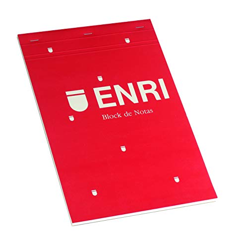Enri 400032069 – Pack von 5 Haftnotizen gehefteter rote Paperback, A4/210 x 297 mm von Enri