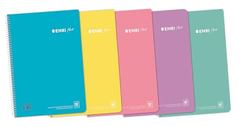Enri Pastell-Notizbuch DIN A4, 80 Blatt (5 Stück) von Enri