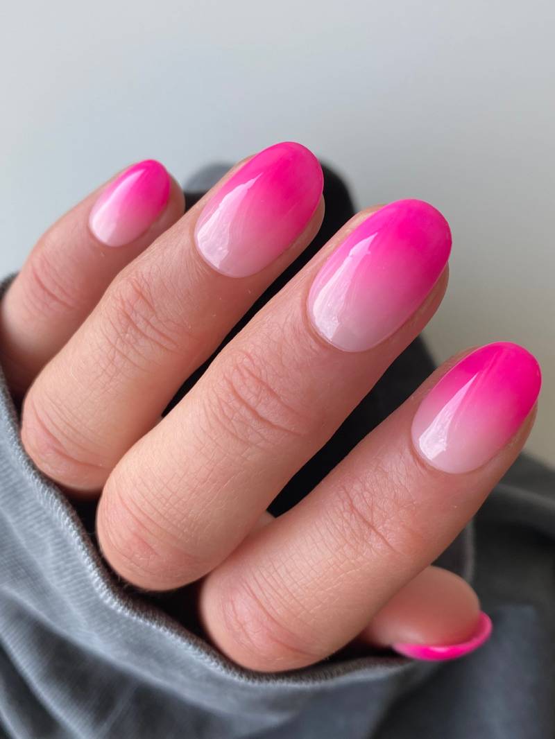Neon Pink Ombre Benutzerdefinierte Drücken Sie Auf Die Nägel | Sommer False Nails Luxus Stick On von Enroutenails