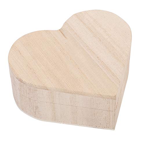 Entatial Holz Schmuckschatullen, herzförmige Holzkiste herzförmige Schmuckschatullen, Holz Schmuck Aufbewahrungsbox für kleine Geschenke Schmuck Entatial Holz Schmuckschatullen, herzförmige Holzkiste herzförmige Schmuckschatullen, Holz Schmuck Aufbewahrungsbox für kleine Geschenke Schmuck von Entatial