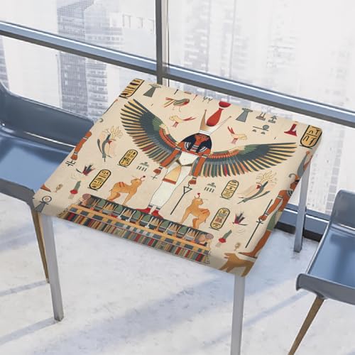 Entemne Quadratische Tischdecke mit elastischem Rand, altägyptische Wandbild, Tischdecken, 86 x 86 cm, wasserdicht, passend für drinnen und draußen, Party, Terrassendekoration Entemne Quadratische Tischdecke mit elastischem Rand, altägyptische Wandbild, Tischdecken, 86 x 86 cm, wasserdicht, passend für drinnen und draußen, Party, Terrassendekoration von Entemne