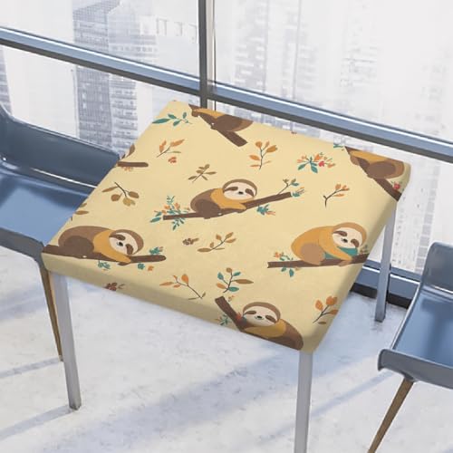 Entemne Quadratische Tischdecke mit elastischem Rand, niedliche Faultierzweig, Tischdecken, 86 x 86 cm, wasserdicht, passend für drinnen und draußen, Party, Terrassendekoration Entemne Quadratische Tischdecke mit elastischem Rand, niedliche Faultierzweig, Tischdecken, 86 x 86 cm, wasserdicht, passend für drinnen und draußen, Party, Terrassendekoration von Entemne
