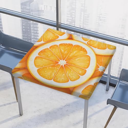 Entemne Quadratische Tischdecke mit elastischem Rand, orangefarbene Zitronenscheiben, Tischdecken, 86 x 86 cm, wasserdichte Tischdecke für drinnen und draußen, Party, Terrassendekoration Entemne Quadratische Tischdecke mit elastischem Rand, orangefarbene Zitronenscheiben, Tischdecken, 86 x 86 cm, wasserdichte Tischdecke für drinnen und draußen, Party, Terrassendekoration von Entemne