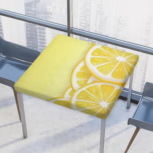 Entemne Quadratische Tischdecke mit elastischem Rand, sommergelbe Zitronenscheiben, Tischdecken, 86 x 86 cm, wasserdichte Tischdecke für drinnen und draußen, Party, Terrassendekoration Entemne Quadratische Tischdecke mit elastischem Rand, sommergelbe Zitronenscheiben, Tischdecken, 86 x 86 cm, wasserdichte Tischdecke für drinnen und draußen, Party, Terrassendekoration von Entemne