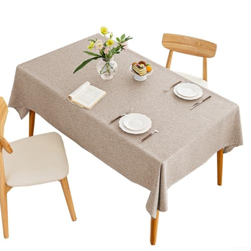 Entgoinggo Rechteckige Tischwäsche, wasserabweisend, Baumwollmischung, Tischdecke für Küche, Esszimmer, Couchtisch, Heimdekoration, Tischdecken, rechteckig (90 x 90 cm) von Entgoinggo