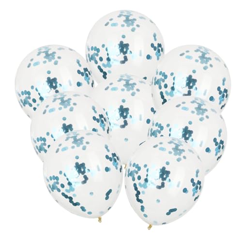 Envenzo Konfetti-Ballon, bunt, Roségold, Blau, Mehrfarbig und Rosa, für Party, Hochzeit und Geburtstage, Dekorationen, 8 Stück (Babyblau) von Envenzo