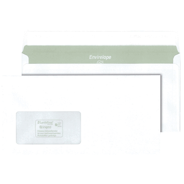 Elepa Briefumschlag - DIN lang haftklebend 75 g/qm mit Fenster 1.000 S von Elepa