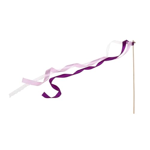 Band Zauberstab 10 Stück Regenbogen-Handbanddrachen for Tanz, Hochzeits-Luftschlangenstäbe(Purple) von EnxJire