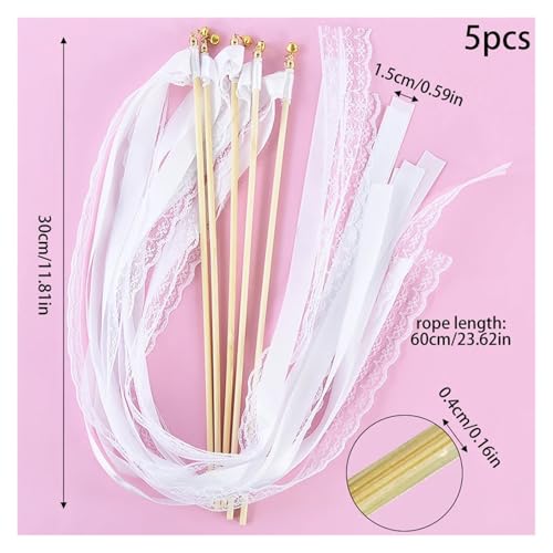 Band Zauberstab 20PC Fee Band Zauberstab & Twirling Spitze Streamer mit Glocke, Hochzeit Geburtstag Party Prop Band Zauberstab 20PC Fee Band Zauberstab & Twirling Spitze Streamer mit Glocke, Hochzeit Geburtstag Party Prop von EnxJire