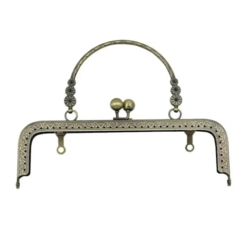 EnxJire Handtaschenrahmen 2 stücke Vintage Kuss Verschluss Metall Geldbörse Rahmen Tasche Schloss Geldbörse Verschluss DIY Tasche Teile Verschluss Kupplung Brieftasche Zubehör(Bronze) von EnxJire