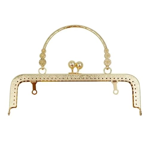 EnxJire Handtaschenrahmen 2 stücke Vintage Kuss Verschluss Metall Geldbörse Rahmen Tasche Schloss Geldbörse Verschluss DIY Tasche Teile Verschluss Kupplung Brieftasche Zubehör(Gold) von EnxJire