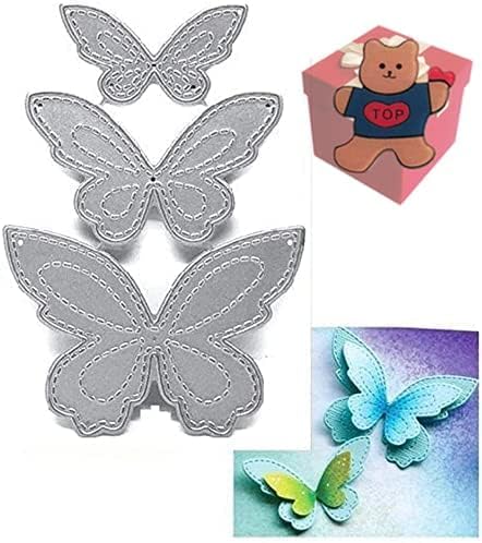 Enyolidimk 3 Stück Schmetterling Metall Stanzformen Stanzschablonen für DIY Scrapbooking Fotoalbum dekorative geprägte Papier-Stanzformen für Kartenherstellung vorgestanzte Blätter Enyolidimk 3 Stück Schmetterling Metall Stanzformen Stanzschablonen für DIY Scrapbooking Fotoalbum dekorative geprägte Papier-Stanzformen für Kartenherstellung vorgestanzte Blätter von Enyolidimk
