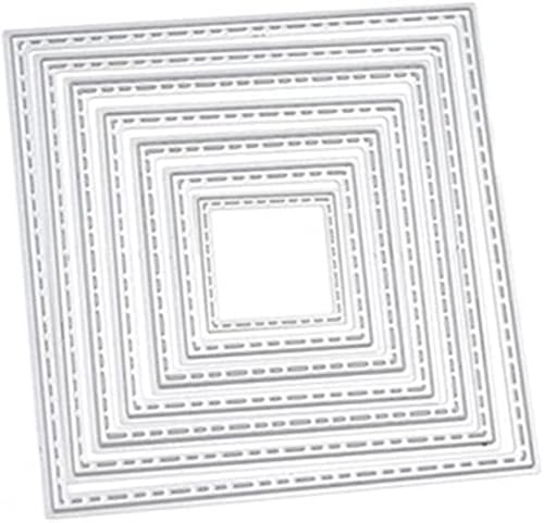 7 quadratische Stanzformen für Kartenherstellung, Stanzformen, Stanzschablonen für DIY, Scrapbooking, Fotoalbum, dekorative geprägte Papier-Stanzformen für Kartenherstellung, Schablone, Stanzen, 7 quadratische Stanzformen für Kartenherstellung, Stanzformen, Stanzschablonen für DIY, Scrapbooking, Fotoalbum, dekorative geprägte Papier-Stanzformen für Kartenherstellung, Schablone, Stanzen, von Enyolidimk