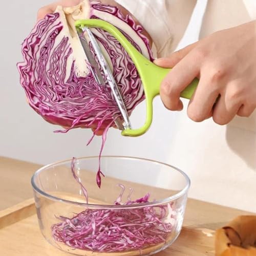 Grünkohlzerkleinerer, Gemüseschneider, Kohlschneider, Edelstahl, Obst, Gemüse, Kartoffelschäler, Kohlreibe, Küche, ein Muss für Zuhause, Restaurants, Küchenutensilien und Gadgets, 18 x 12 cm Grünkohlzerkleinerer, Gemüseschneider, Kohlschneider, Edelstahl, Obst, Gemüse, Kartoffelschäler, Kohlreibe, Küche, ein Muss für Zuhause, Restaurants, Küchenutensilien und Gadgets, 18 x 12 cm von Enyolidimk